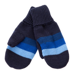 Pair of Knitted winter mittens.