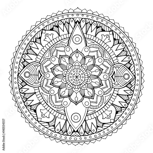 mandala coloring book vector