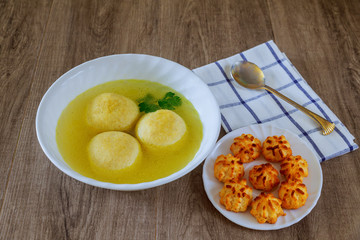Delicious Matzoh ball soup homemade healthy