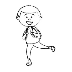 cute little boy character vector illustration design