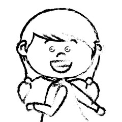 Fototapeta premium cute little girl character vector illustration design