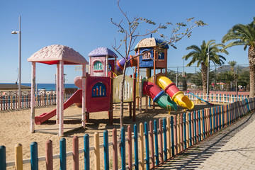 Kids playground at Kleopatra Beach Alanya Turkey