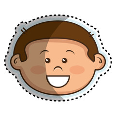 cute little boy character vector illustration design