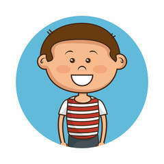 cute little boy character vector illustration design