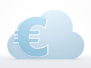 Cloud computing, online payment with euro