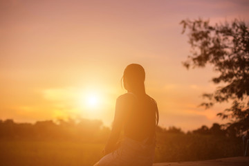 Fototapeta premium Lonely woman