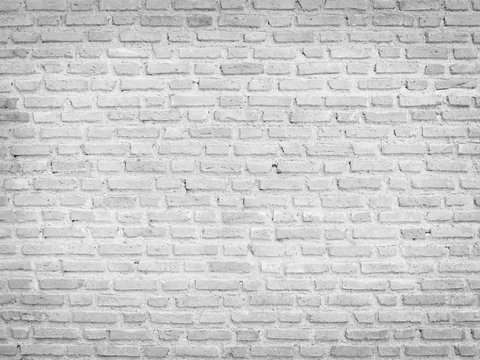 black and white  color brick wall texture background.