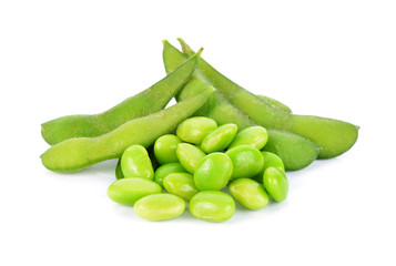 edamame, boiled green soy beans, japanese food