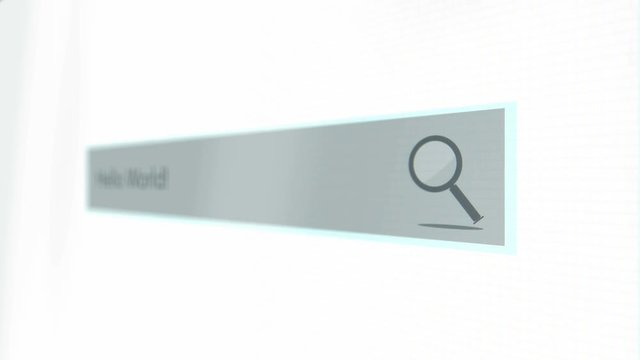 Search Bar Screen close up Shot of generic search