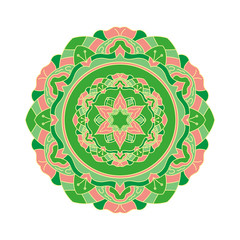 Ornate abstract color mandala element