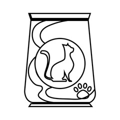 cat food bag icon vector illustration design