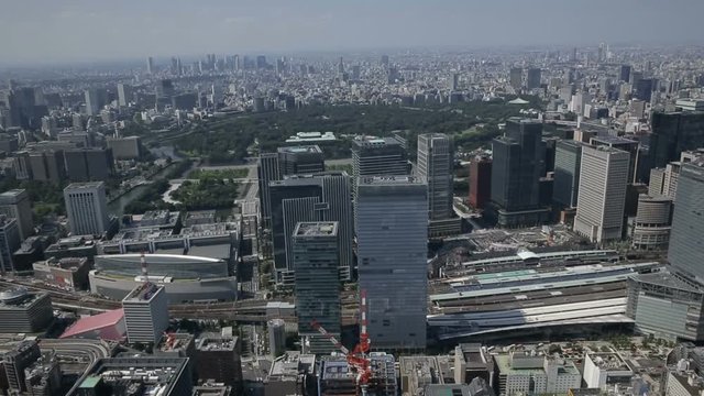 東京駅上空／空撮