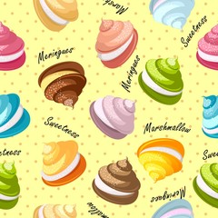 Marshmallow seamless pattern