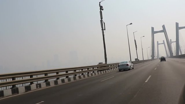 Bandra-Worli Sea Link, eight lane cable-stayed bridge that links regions of Bandra and Worli, western suburbs of Mumbai with Nariman Point, the main business centre.