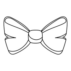 bowtie ribbon isolated icon vector illustration design