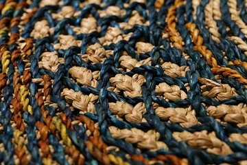 Wicker weave basket texture closeup 