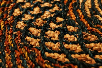 Wicker weave basket texture closeup 
