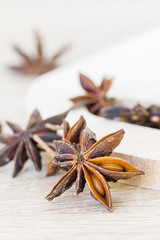 Close up Star anise seed