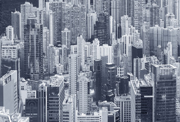 Naklejka na ściany i meble Aerial view of Hong Kong City