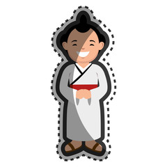 geisha japanese culture isolated icon vector illustration design