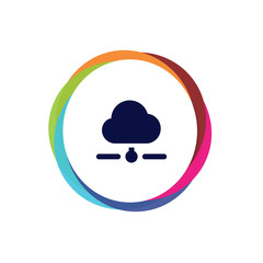 Abstract Multicolor App Button