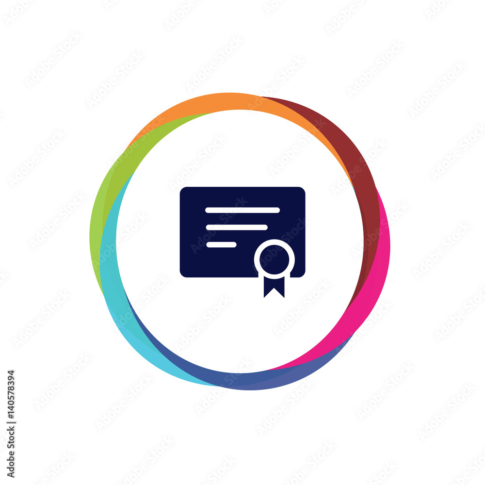 Sticker abstract multicolor app button