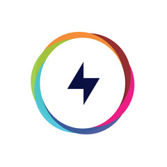 Abstract Multicolor App Button