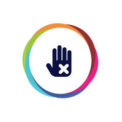 Abstract Multicolor App Button