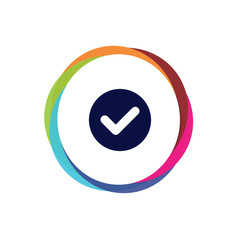 Abstract Multicolor App Button