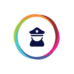 Abstract Multicolor App Button