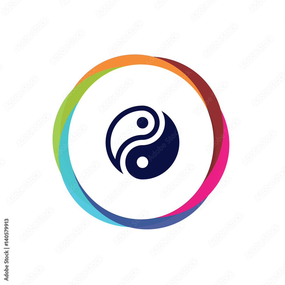 Sticker Abstract Multicolor App Button