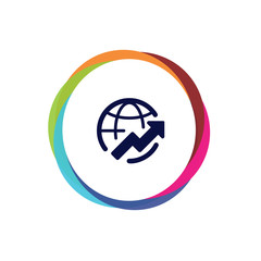 Abstract Multicolor App Button