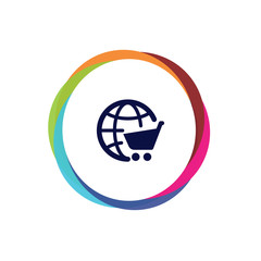 Abstract Multicolor App Button