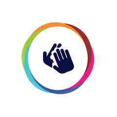 Abstract Multicolor App Button