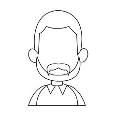 Obraz na płótnie Canvas faceless bearded man cartoon icon image vector illustration design 