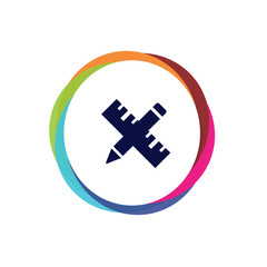 Abstract Multicolor App Button