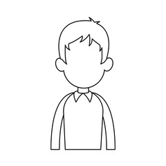 Obraz premium faceless nerdy man cartoon icon image vector illustration design 