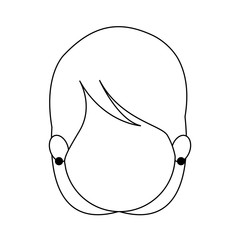faceless woman with short hair cartoon icon image vector illustration design 