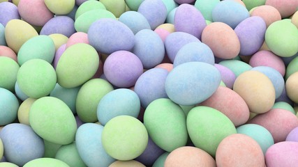 Fototapeta na wymiar Pile of Colorful Eggs With Subtle Texture