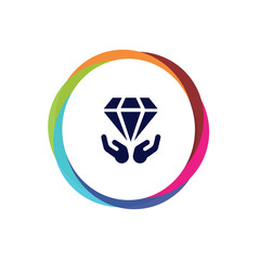 Abstract Multicolor App Button