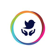 Abstract Multicolor App Button