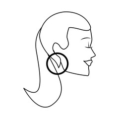 beautiful young woman with sexy ponytail  icon image vector illustration design 