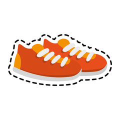 sneaker shoes icon image vector illustration design 