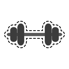 dumbbell weights icon image vector illustration design 