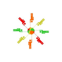  Children with balloons vector icon