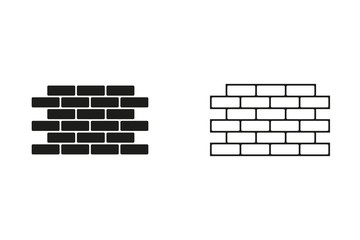 Obraz premium Brick wall - vector icon.