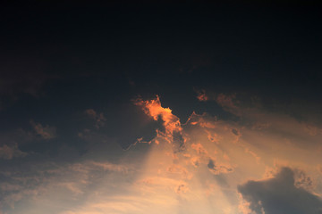 Beautiful storm clouds on a summer afternoon sky.