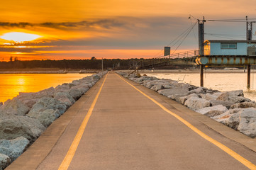 sunset on the Adriatic coast