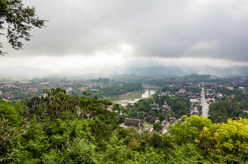 Luang Prabang cityscape view from Mount Phousi (Phou si), Laos