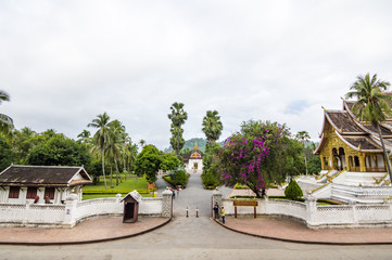 The Haw Pha Bang temple and Royal Palace view in Luang Prabang, Laos